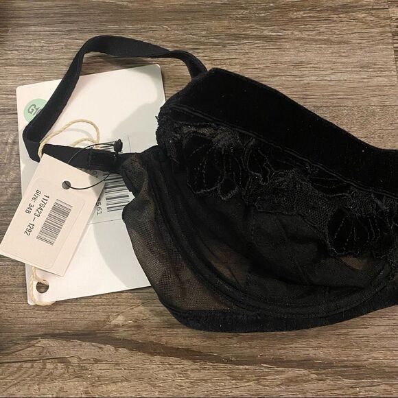 MAISON LEJABY BLACK DAHLIA UNDERWIRE BRA 34 B - Picture 4 of 7